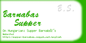 barnabas supper business card